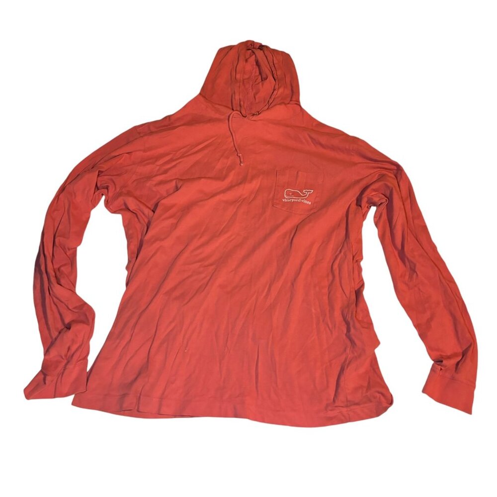 Vineyard Vines Medium Hooded Long Sleeve Pocket Tee - Picture 1 of 4